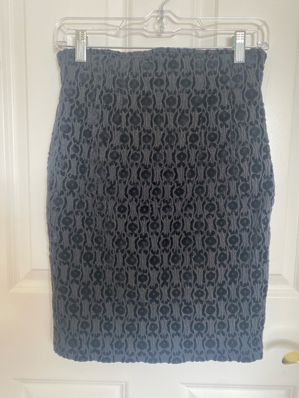 Vintage Bernis Textured Pencil Skirt Black Size XS